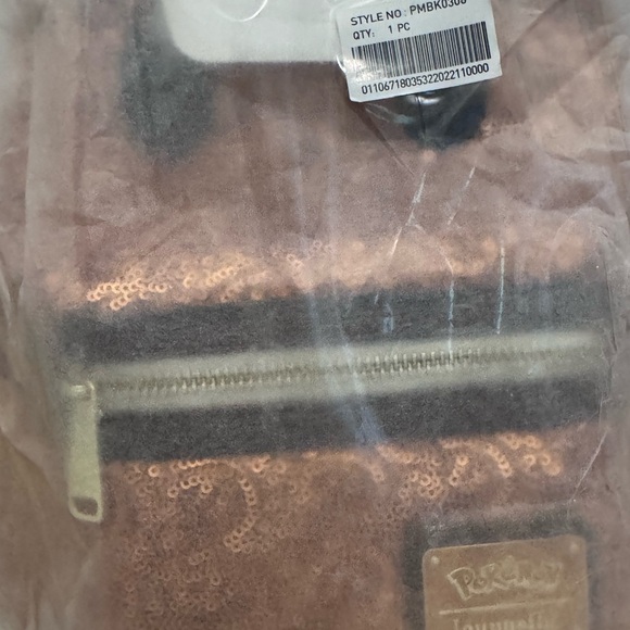 Loungefly Pokemon Gold Sequin Eevee Backpack - Picture 5 of 5